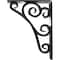 Ekena Millwork Tristan Wrought Iron Bracket, (Triple center brace), Antiqued Silver 2"W x 5 1/2"D x 8"H BKTM02X05X08TTNASV - alternate 7